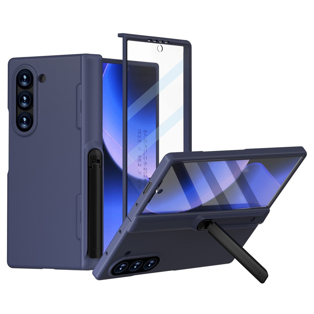 GW181 til Samsung Galaxy Z Fold6 5G Cover Gummieret hårdt PC Kickstand Telefoncover