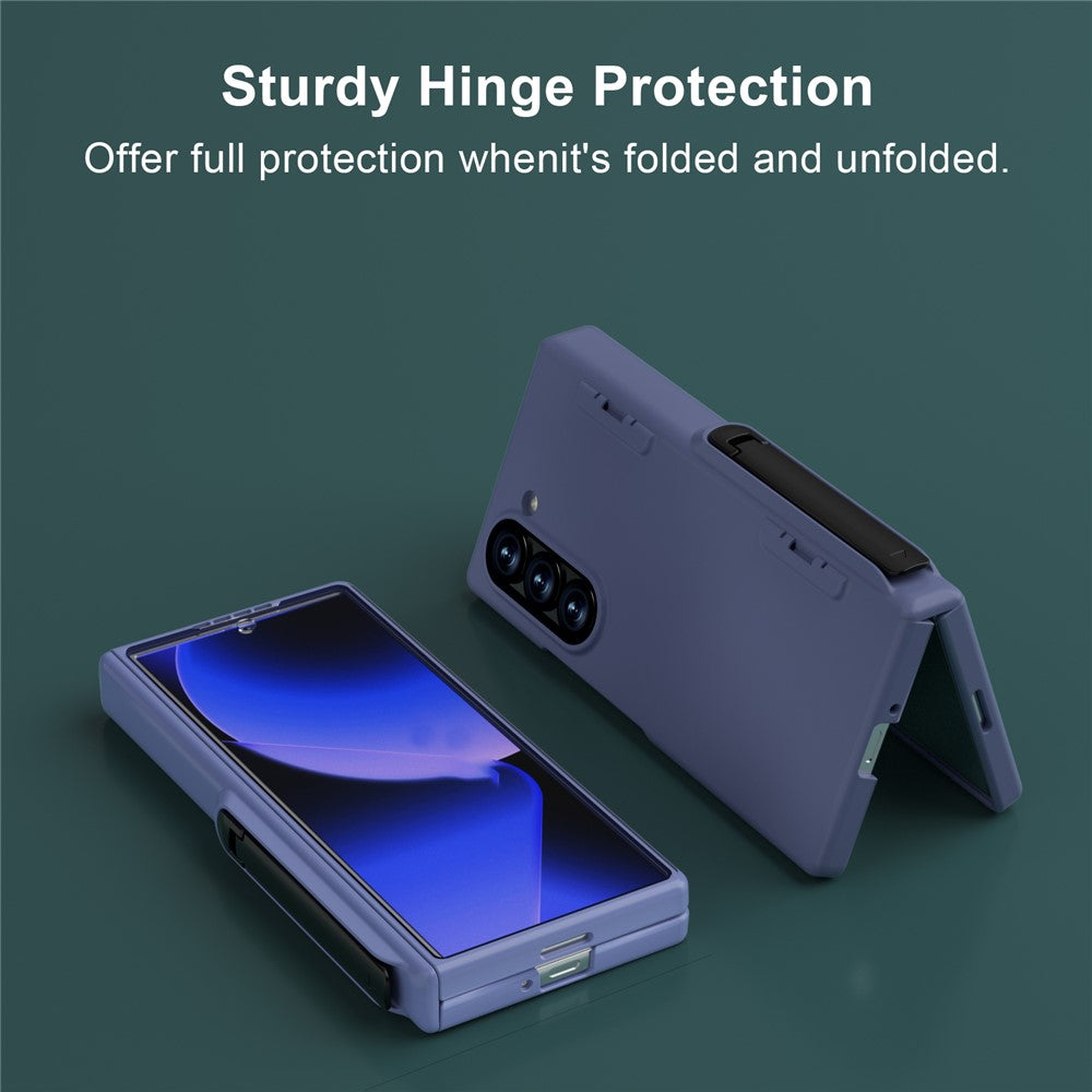 GW181 til Samsung Galaxy Z Fold6 5G Cover Gummieret hårdt PC Kickstand Telefoncover