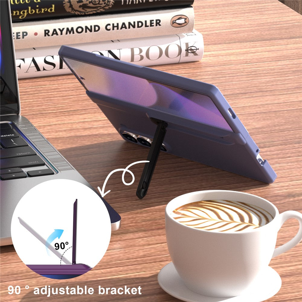 GW181 til Samsung Galaxy Z Fold6 5G Cover Gummieret hårdt PC Kickstand Telefoncover