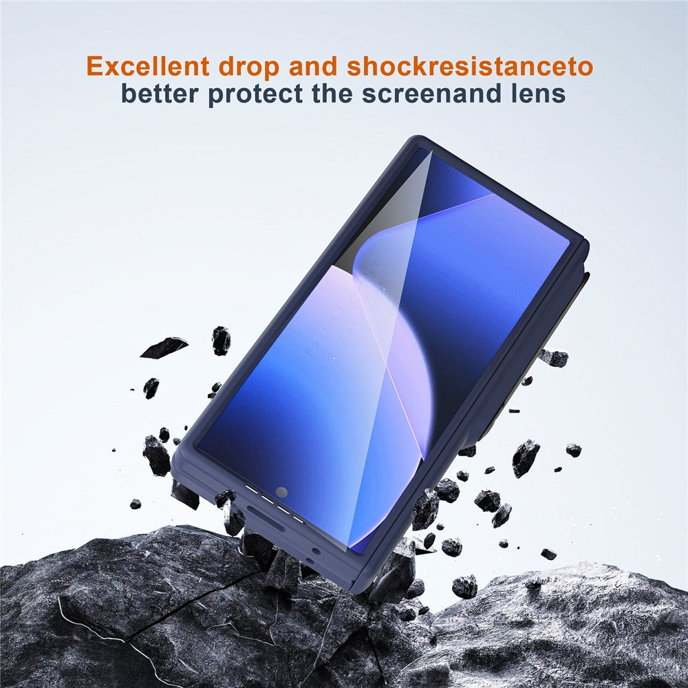 GW181 til Samsung Galaxy Z Fold6 5G Cover Gummieret hårdt PC Kickstand Telefoncover