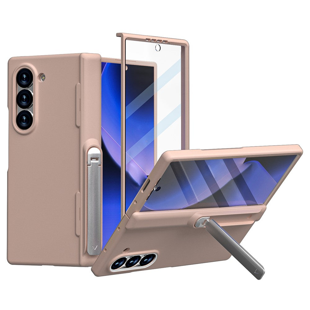 GW181 til Samsung Galaxy Z Fold6 5G Cover Gummieret hårdt PC Kickstand Telefoncover