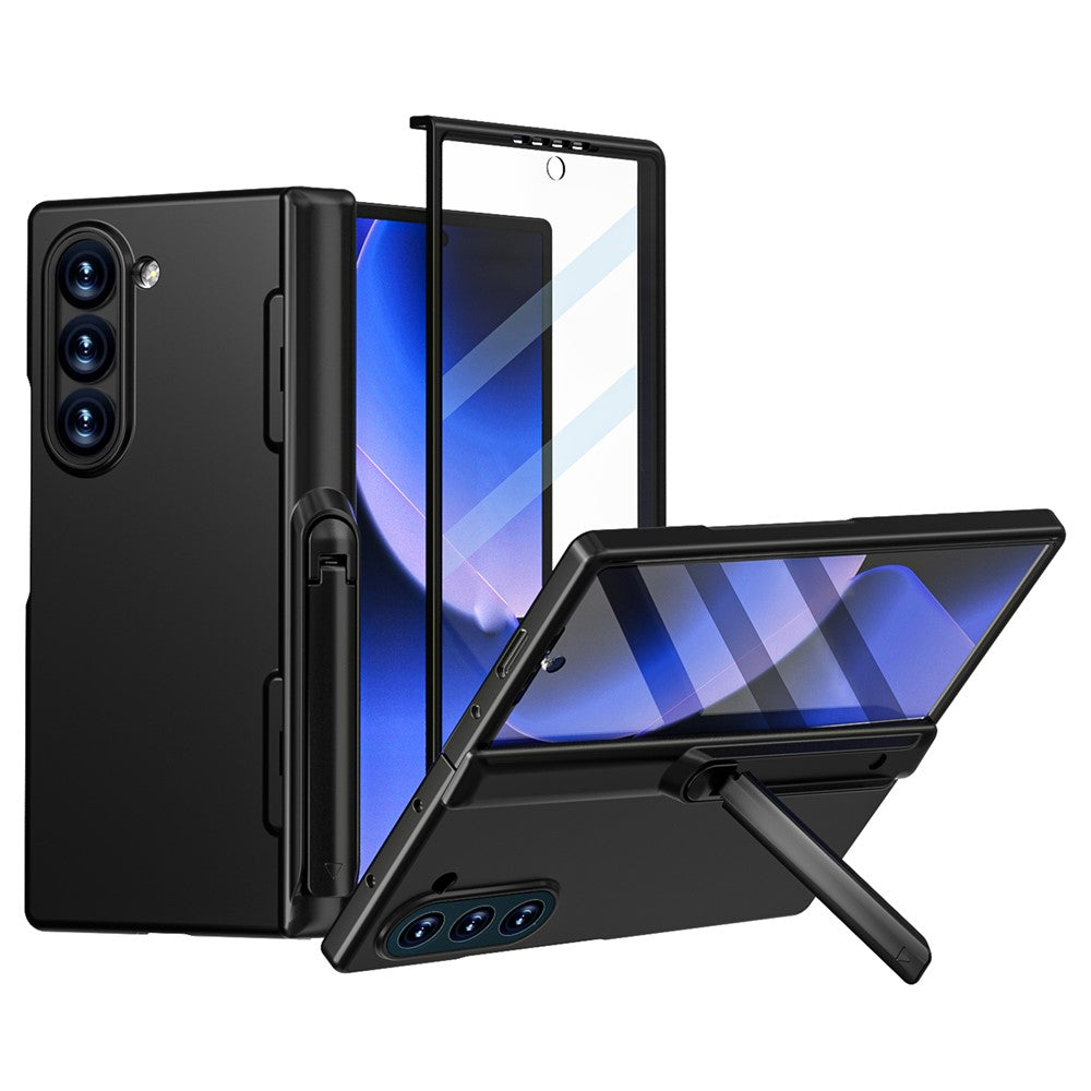 GW181 til Samsung Galaxy Z Fold6 5G Cover Gummieret hårdt PC Kickstand Telefoncover