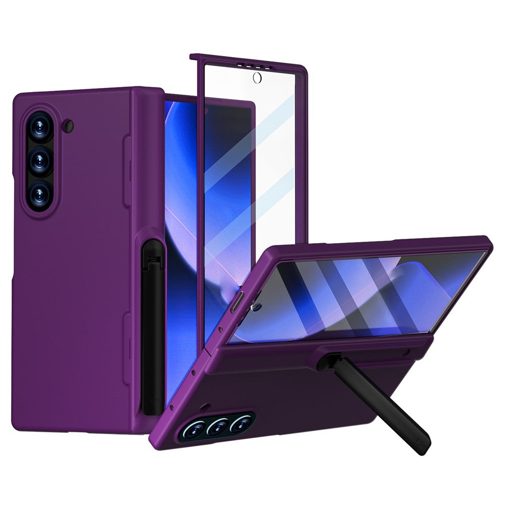 GW181 til Samsung Galaxy Z Fold6 5G Cover Gummieret hårdt PC Kickstand Telefoncover