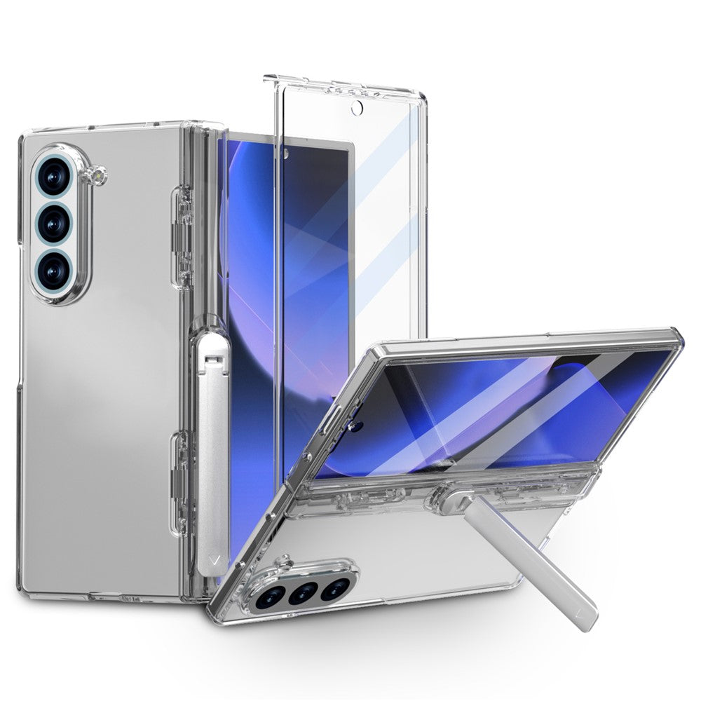 GW181 til Samsung Galaxy Z Fold6 5G Cover Gummieret hårdt PC Kickstand Telefoncover