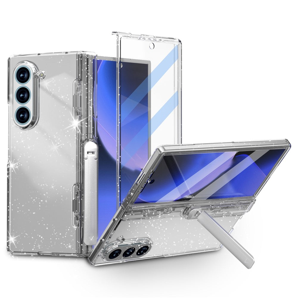 GW181 til Samsung Galaxy Z Fold6 5G Cover Gummieret hårdt PC Kickstand Telefoncover