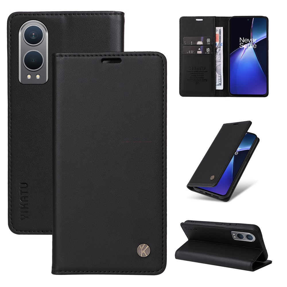 YIKATU YK-001 För OnePlus Nord CE4 Lite 5G / Oppo K12x 5G (Kina) Fodral Lädermobilskal Magnetisk Stängning Bokstativ