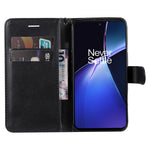 OnePlus Nord CE4 Lite 5G / Oppo K12x 5G (Kina) Skal Enfärgat Läder Mobilskal Plånboksfodral med Rem