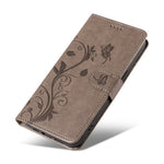 For Samsung Galaxy M35 5G PU Leather Cases Flower Pattern Wallet Stand Phone Cover with Strap