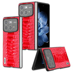 ABEEL For Xiaomi Mix Fold 4 5G Case Genuine Cow Leather+PC Crocodile Texture Phone Cover