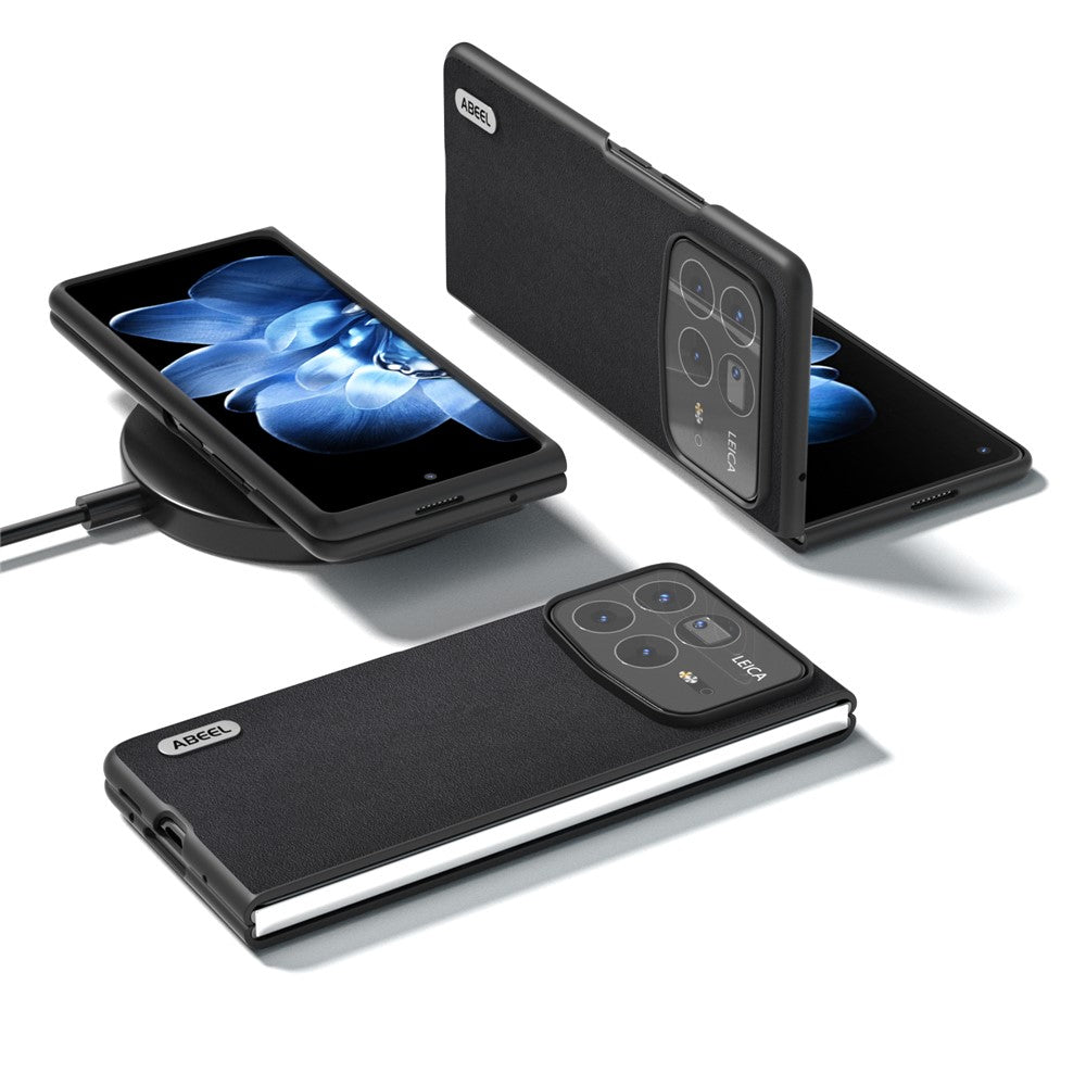 ABEEL Skal till Xiaomi Mix Fold 4 5G – Äkta nötläder + PC – Fallskyddande mobilskal