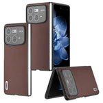 ABEEL Skal till Xiaomi Mix Fold 4 5G – Äkta nötläder + PC – Fallskyddande mobilskal