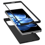 ABEEL For Xiaomi Mix Fold 4 5G Case Genuine Cow Leather+PC Phone Cover Ostrich Texture
