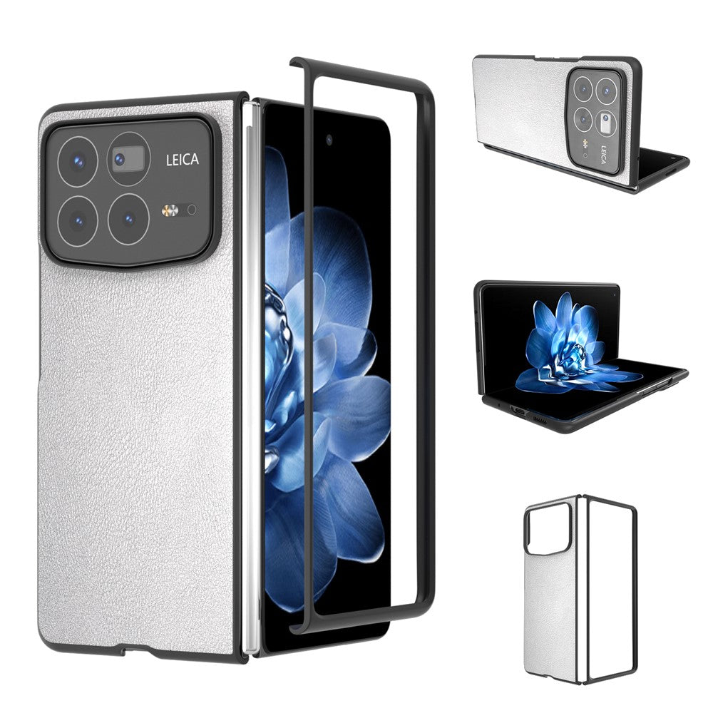 For Xiaomi Mix Fold 4 5G Case PU Leather Coated PC Folding Phone Cover