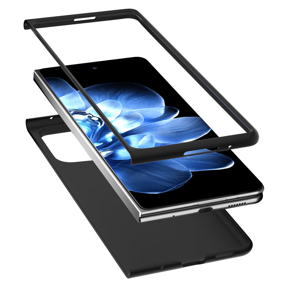 ABEEL For Xiaomi Mix Fold 4 5G Case Genuine Cow Leather+PC Protective Phone Cover