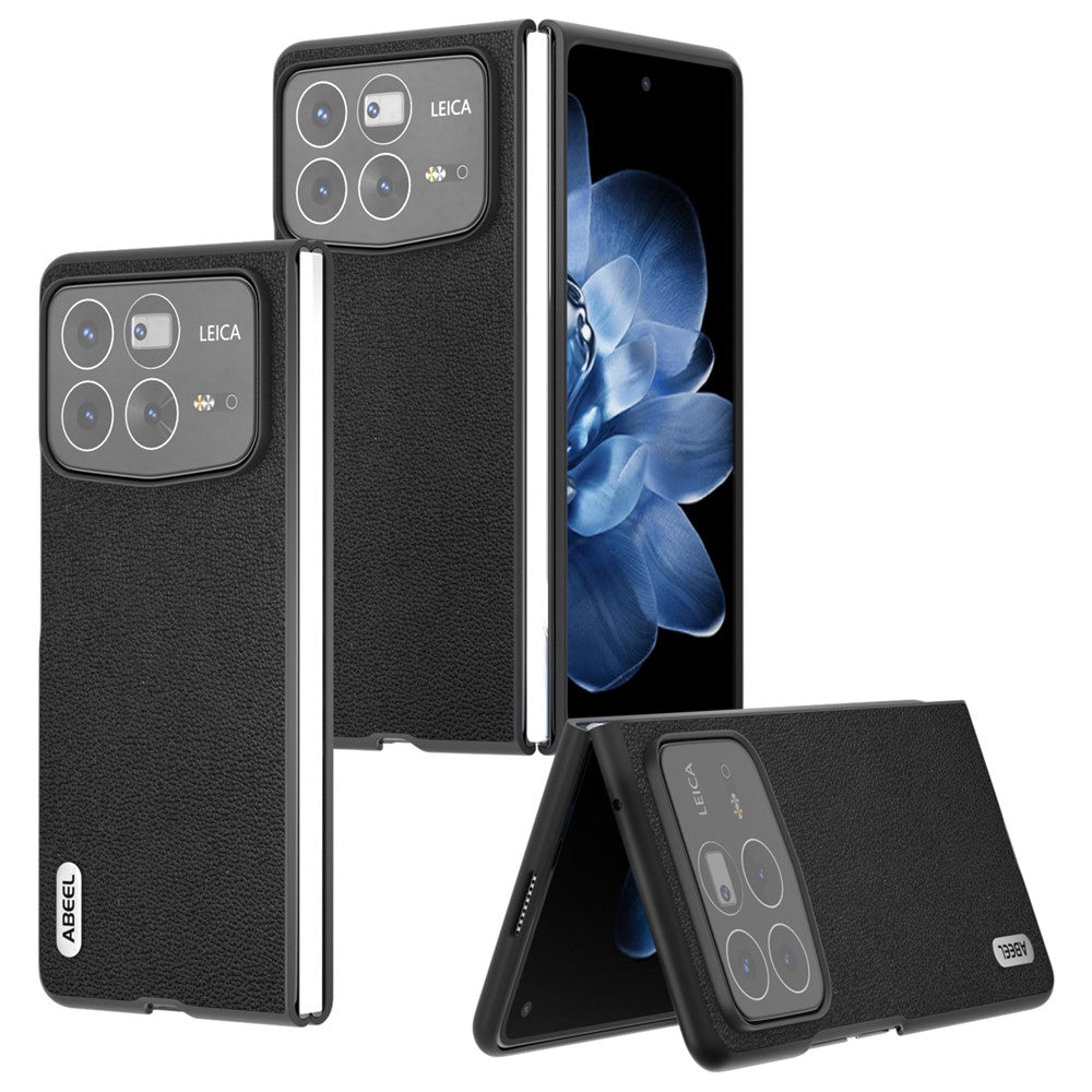 ABEEL For Xiaomi Mix Fold 4 5G Case Genuine Cow Leather+PC Protective Phone Cover