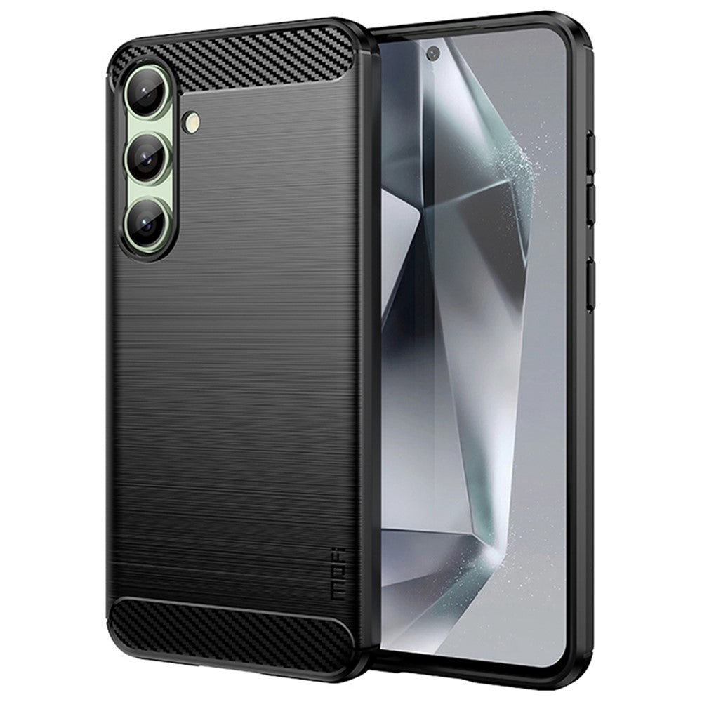 MOFI JK TPU Series-1 För Samsung Galaxy S24 FE TPU-skal Kolfibertextur mobilskydd
