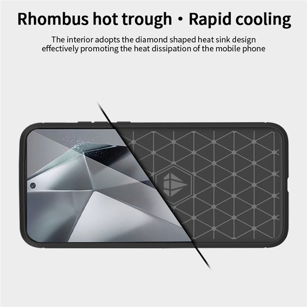 MOFI JK TPU Series-1 TPU-cover til Samsung Galaxy S24 FE, kulfibertekstur, mobilbeskyttelse