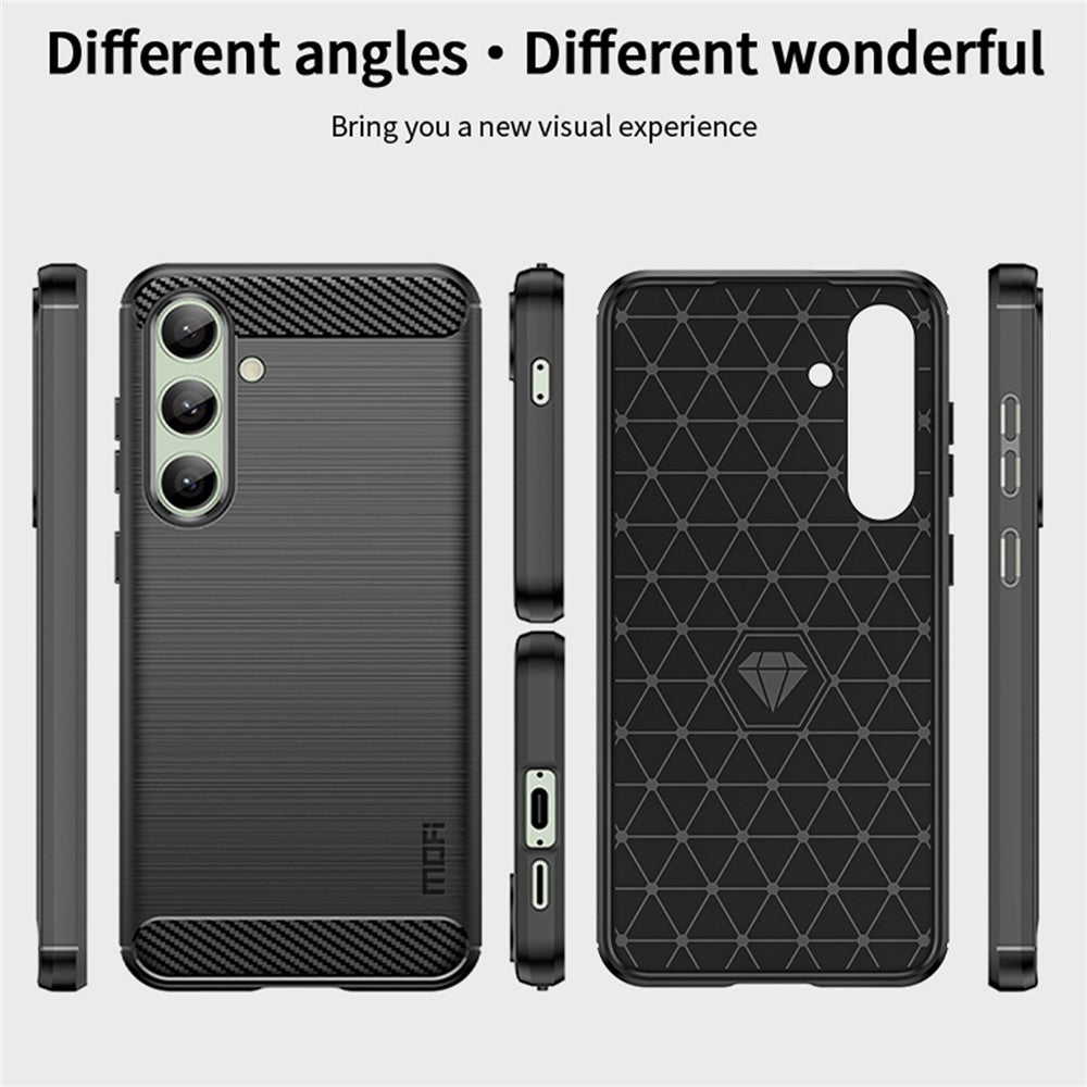 MOFI JK TPU Series-1 For Samsung Galaxy S24 FE TPU Case Carbon Fiber Texture Phone Cover