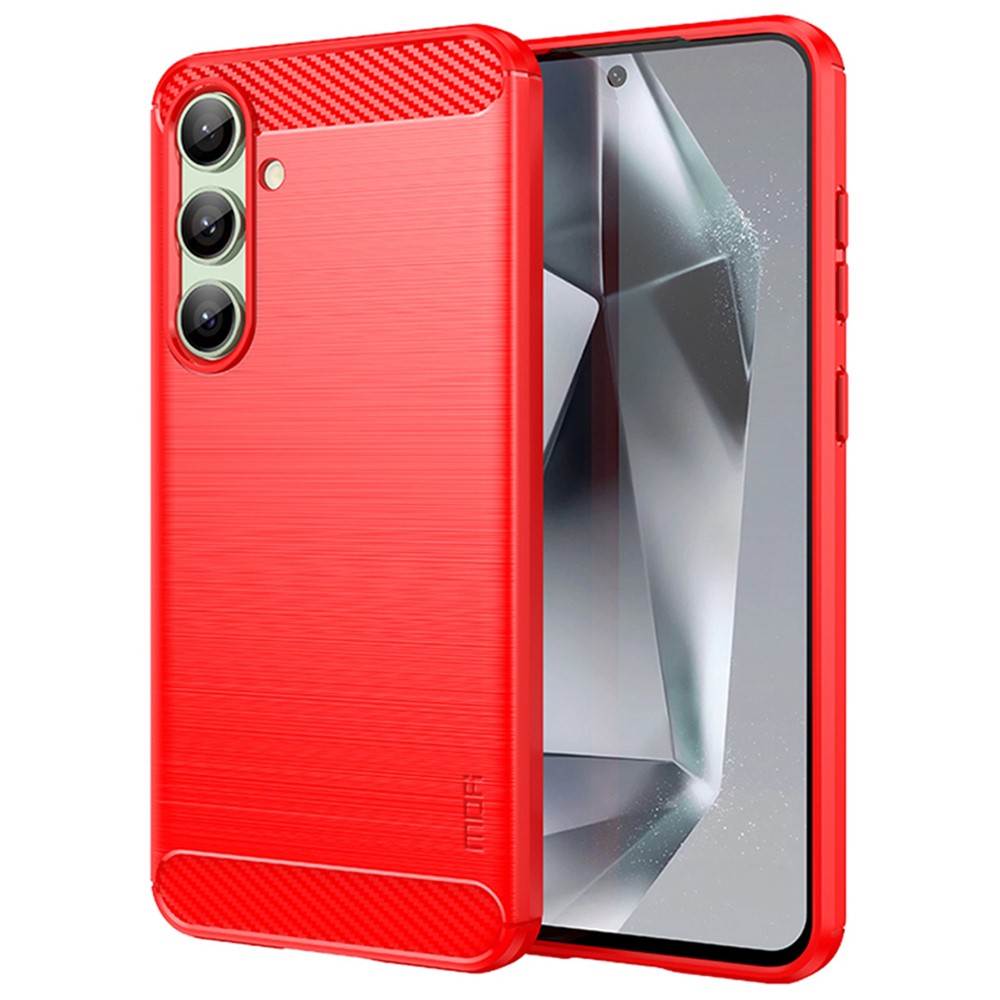 MOFI JK TPU Series-1 TPU-cover til Samsung Galaxy S24 FE, kulfibertekstur, mobilbeskyttelse