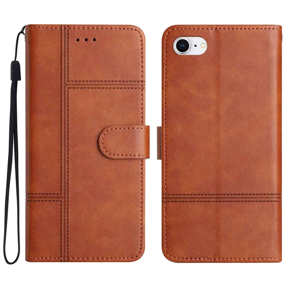 Til iPhone 6 / 6s / 7 / 8 / SE (2020) / SE (2022) Pung Etui i PU-læder Folio Flip Telefoncover med Rem / Stand