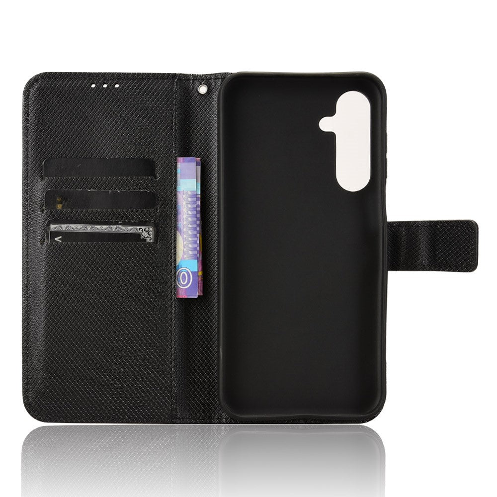 Til Samsung Galaxy M35 5G Cover Diamond Texture PU Læder Telefoncover
