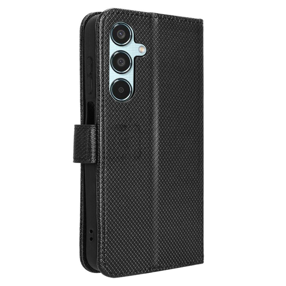 Til Samsung Galaxy M35 5G Cover Diamond Texture PU Læder Telefoncover