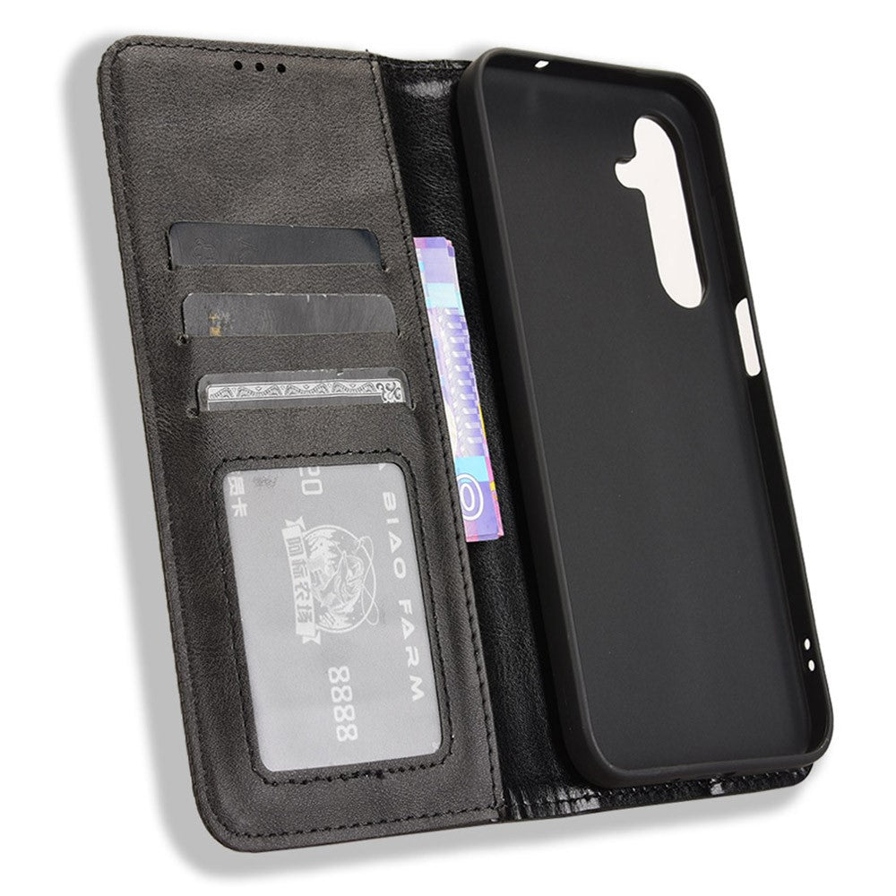 For Samsung Galaxy M35 5G Wallet Case Retro PU Leather Stand Phone Cover