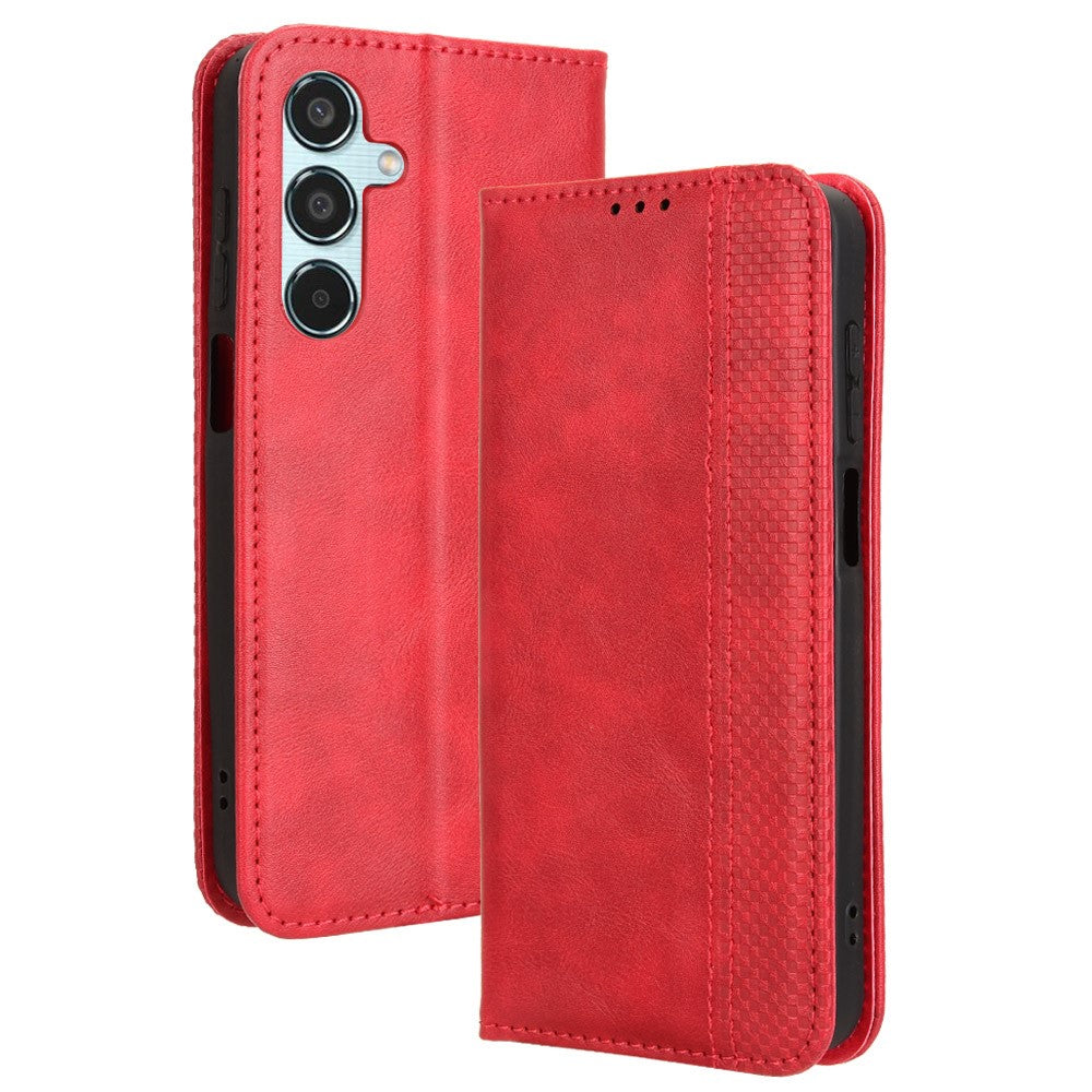 For Samsung Galaxy M35 5G Wallet Case Retro PU Leather Stand Phone Cover