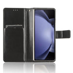For Samsung Galaxy Z Fold6 5G Phone Case Pencil Slot Stand Leather Cover Crazy Horse Texture