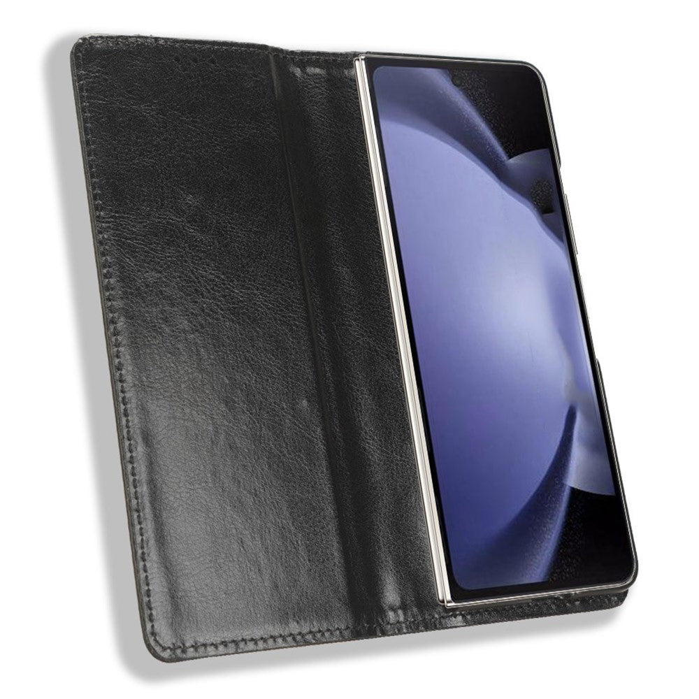 Til Samsung Galaxy Z Fold6 5G Etui med blyantsholder Retro PU-læder telefoncover