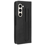 Til Samsung Galaxy Z Fold6 5G Etui med blyantsholder Retro PU-læder telefoncover