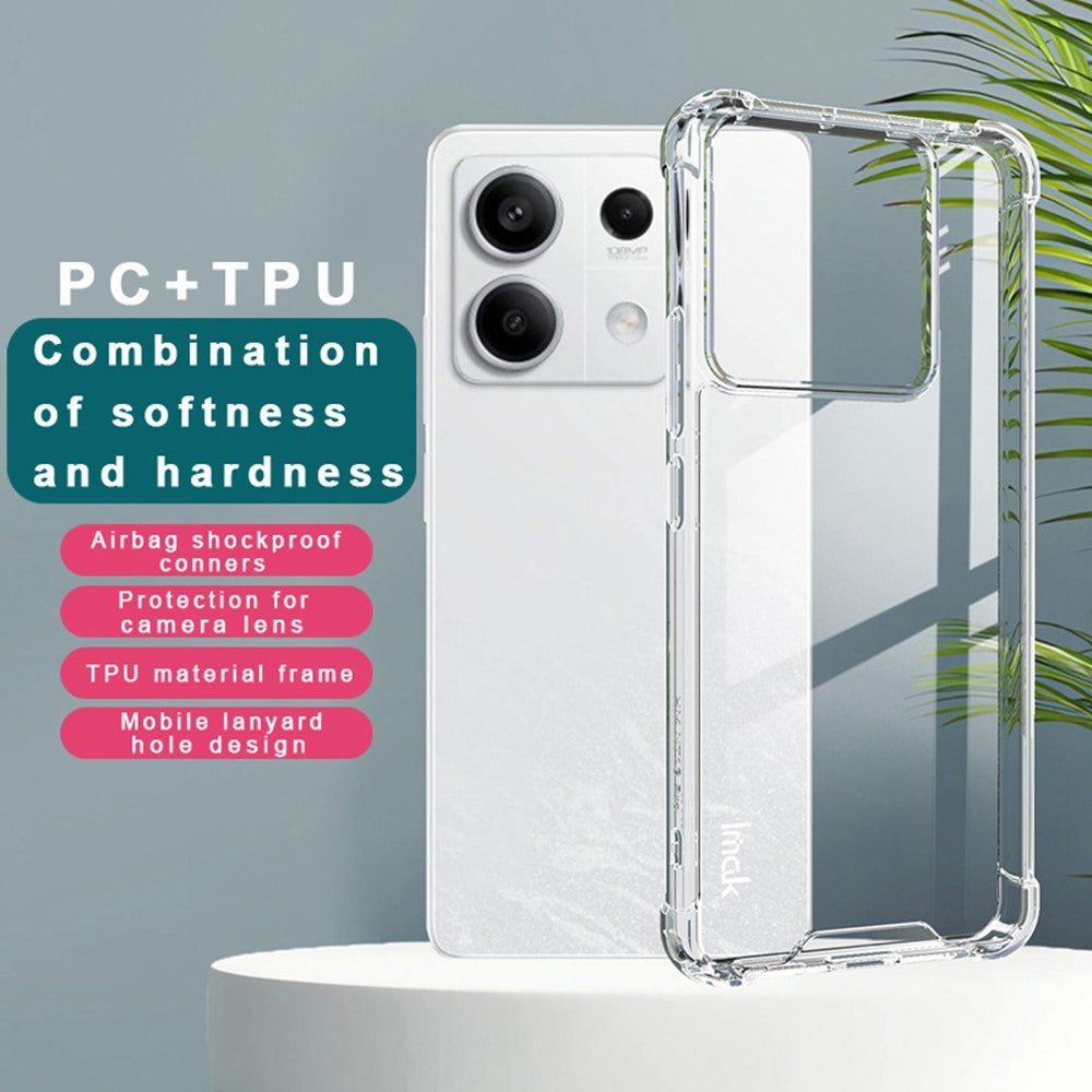 IMAK For Xiaomi Redmi Note 13 Pro 5G  /  Poco X6 5G Clear Case PC+TPU Phone Cover Airbag Corners
