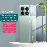 IMAK For Xiaomi Redmi K70E 5G  /  Poco X6 Pro 5G Clear Case PC+TPU Shockproof Phone Cover