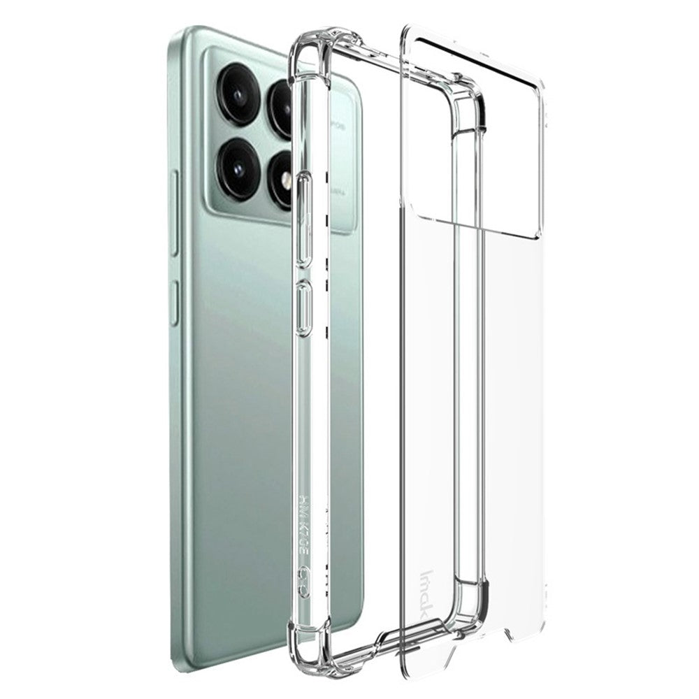 IMAK For Xiaomi Redmi K70E 5G  /  Poco X6 Pro 5G Clear Case PC+TPU Shockproof Phone Cover
