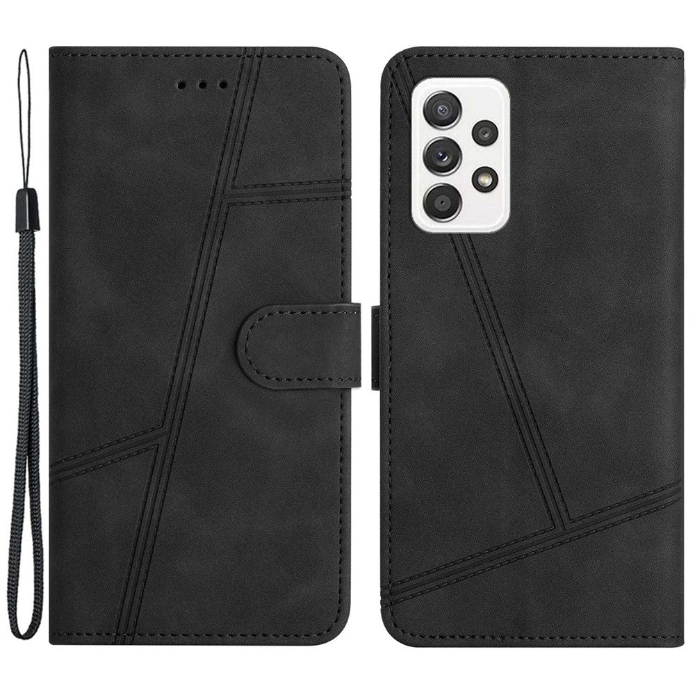 Til Samsung Galaxy A52s 5G / A52 5G / 4G Skin-touch Feeling PU-læderpung med stander Telefoncover i vintagestil med rem