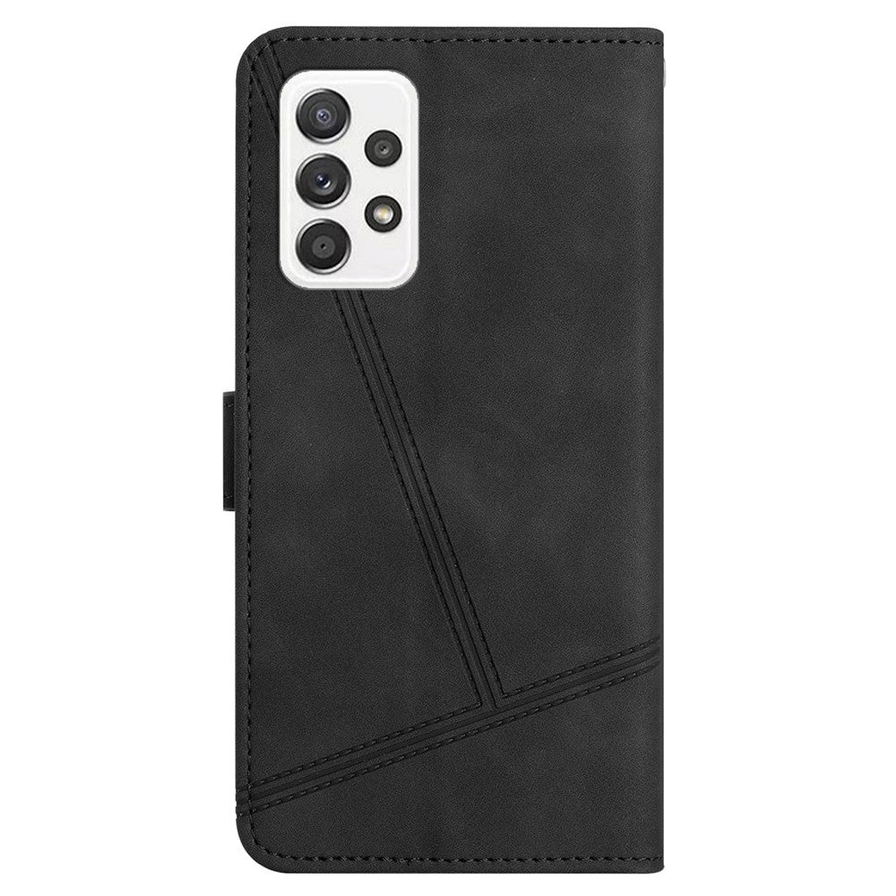 Til Samsung Galaxy A52s 5G / A52 5G / 4G Skin-touch Feeling PU-læderpung med stander Telefoncover i vintagestil med rem