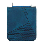 For Samsung Galaxy Z Flip5 5G Crossbody Case PU Leather Triangle Patterns Slim Phone Cover