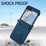 For Samsung Galaxy Z Flip5 5G Crossbody Case PU Leather Triangle Patterns Slim Phone Cover