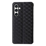 For Samsung Galaxy S24 FE Wallet Case Rhombus Imprint Leather Phone Cover