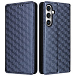For Samsung Galaxy S24 FE Wallet Case Rhombus Imprint Leather Phone Cover