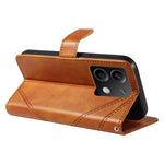 For Xiaomi Redmi Note 13 5G Case Geometric Line Leather Wallet Phone Cover