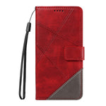 For Samsung Galaxy A05 4G Case Folding Stand Leather Phone Cover Geometric Line