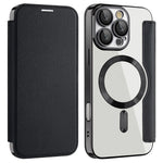 For iPhone 16 Pro Max Magnetic Phone Case RFID Blocking Phone Leather Cover