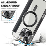 For iPhone 16 Pro Max Magnetic Phone Case RFID Blocking Phone Leather Cover