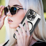 For iPhone 16 Pro Max Magnetic Phone Case RFID Blocking Phone Leather Cover