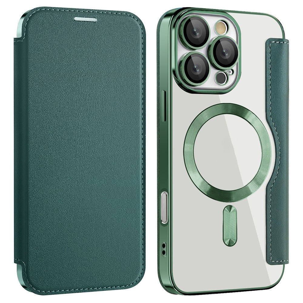For iPhone 16 Pro Max Magnetic Phone Case RFID Blocking Phone Leather Cover