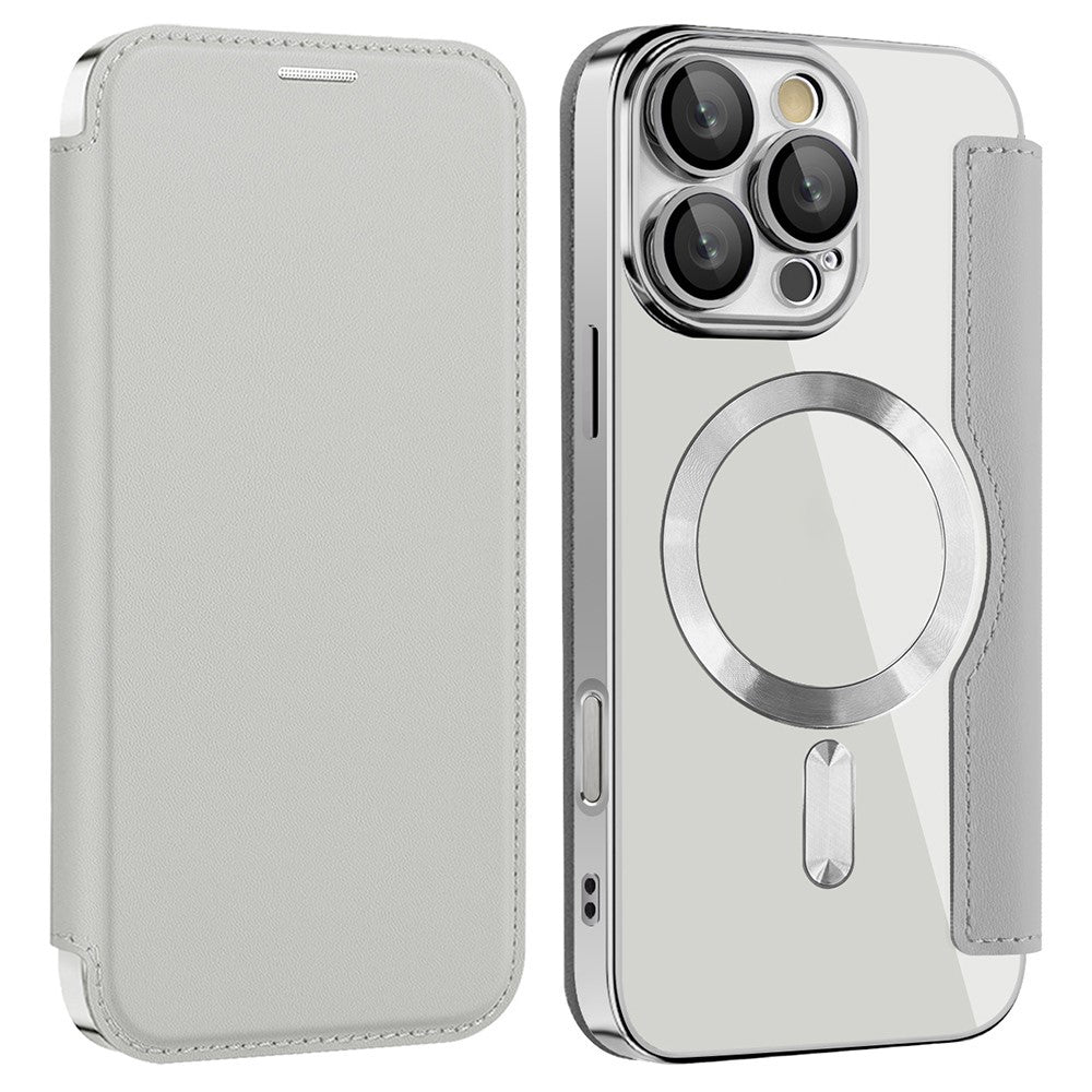 For iPhone 16 Pro Max Magnetic Phone Case RFID Blocking Phone Leather Cover
