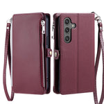 015 Style til Samsung Galaxy A15 5G / A15 4G Lynlås Pung Etui Læder Telefoncover