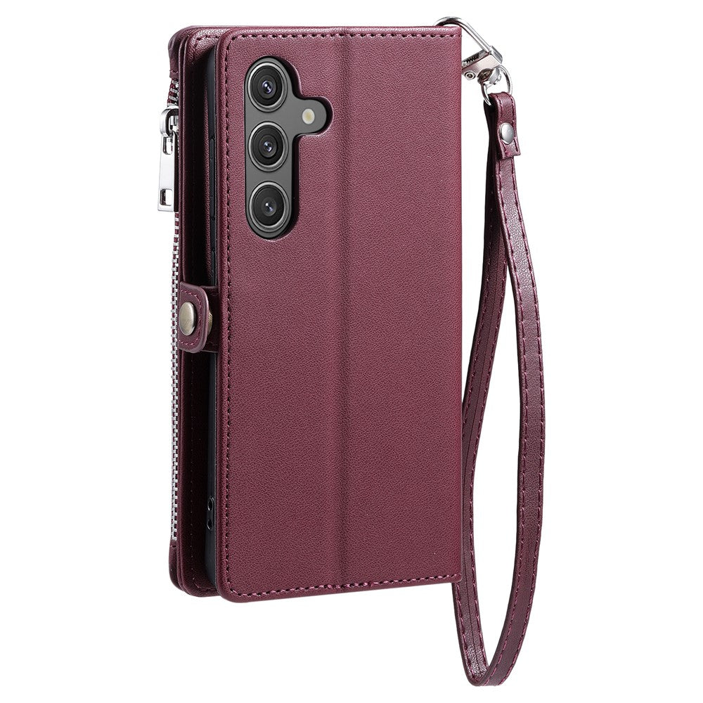 015 Style til Samsung Galaxy A15 5G / A15 4G Lynlås Pung Etui Læder Telefoncover