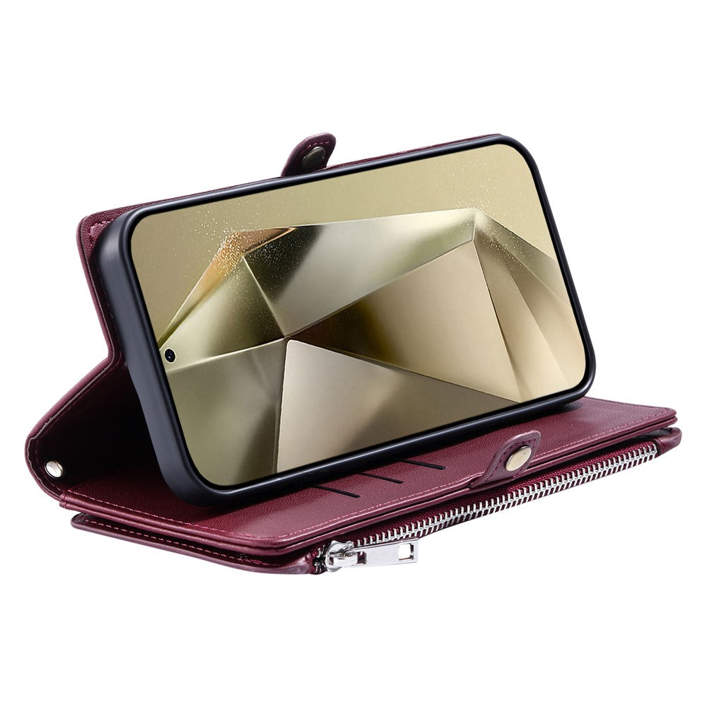 015 Style til Samsung Galaxy A15 5G / A15 4G Lynlås Pung Etui Læder Telefoncover
